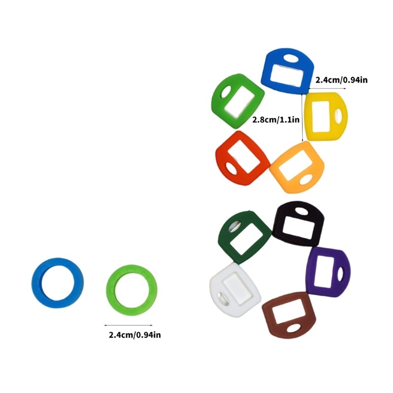 Random Color Key Rings Set Suitable for Quick Key Recognition and Organization