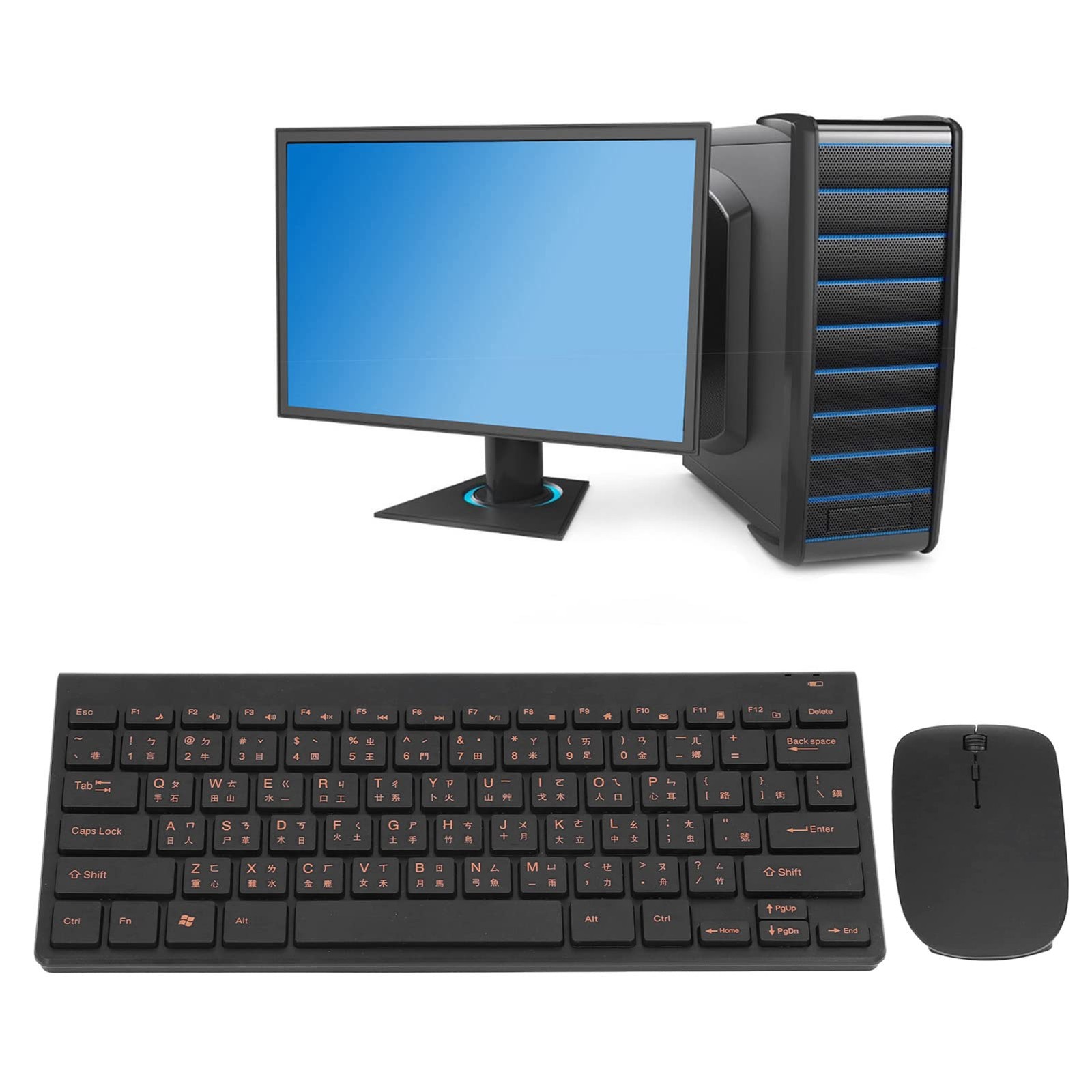 Bilingual Traditional Chinese Mute Keyboard Mouse Combo 78 Keys