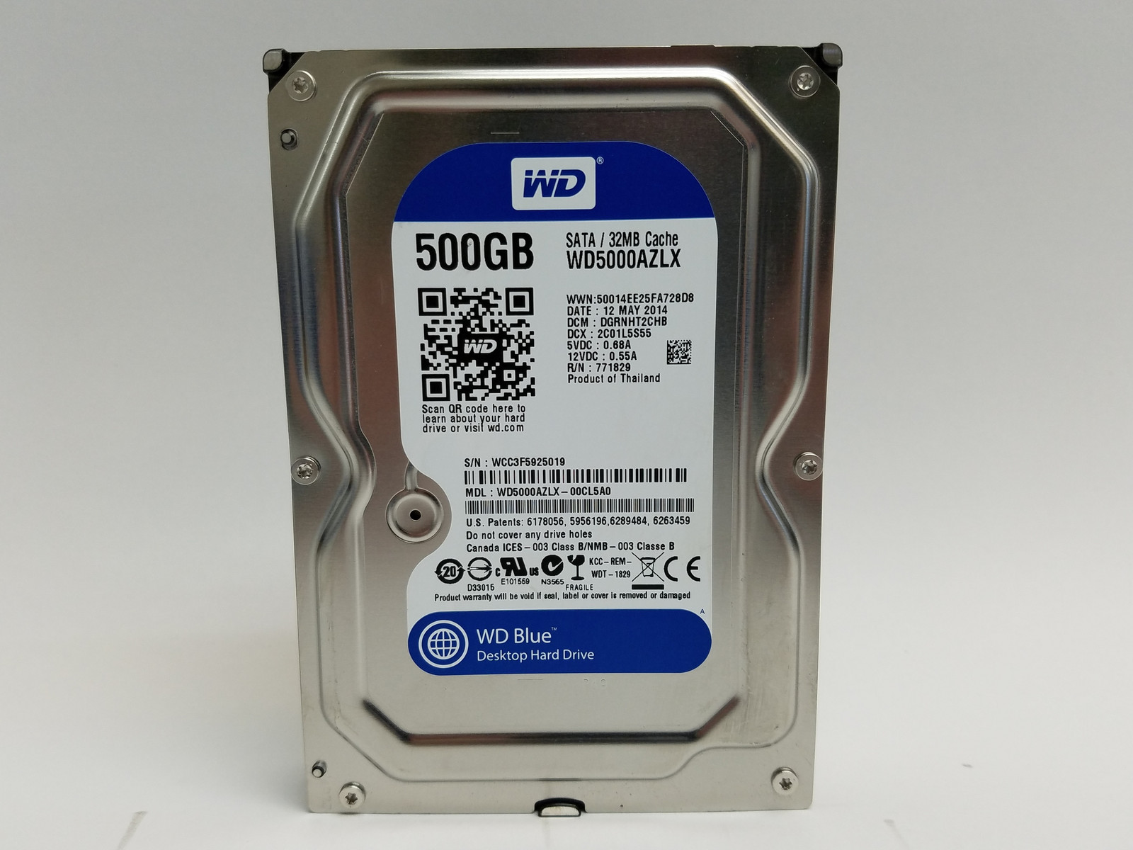 Western Digital WD Blue WD5000AZLX 500 GB 3.5″ SATA III Hard Drive