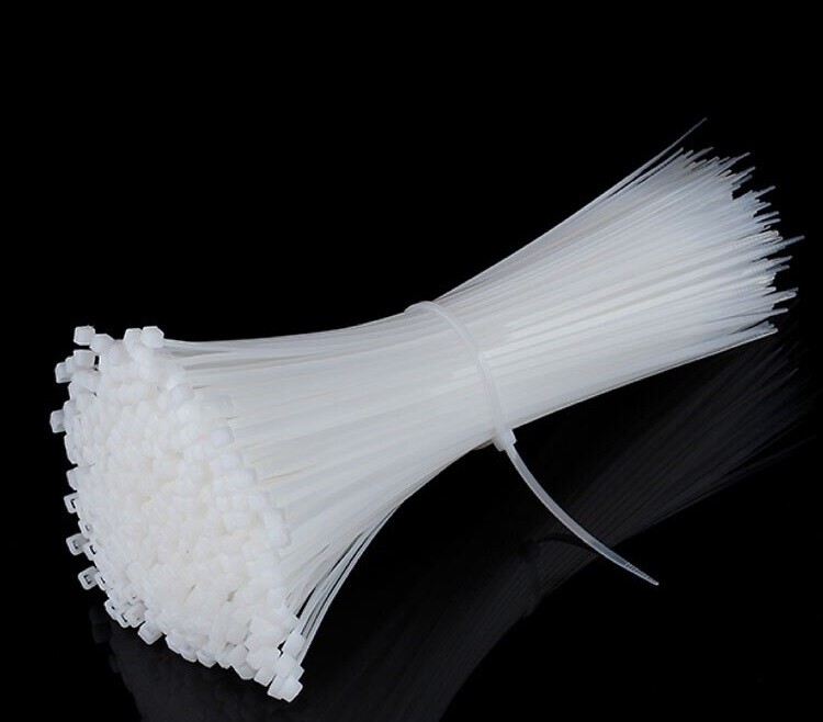 8″ INCH ZIP TIES 500 PIECES NYLON WHITE 50 LBS UV WEATHER RESISTANT WIRE CABLE