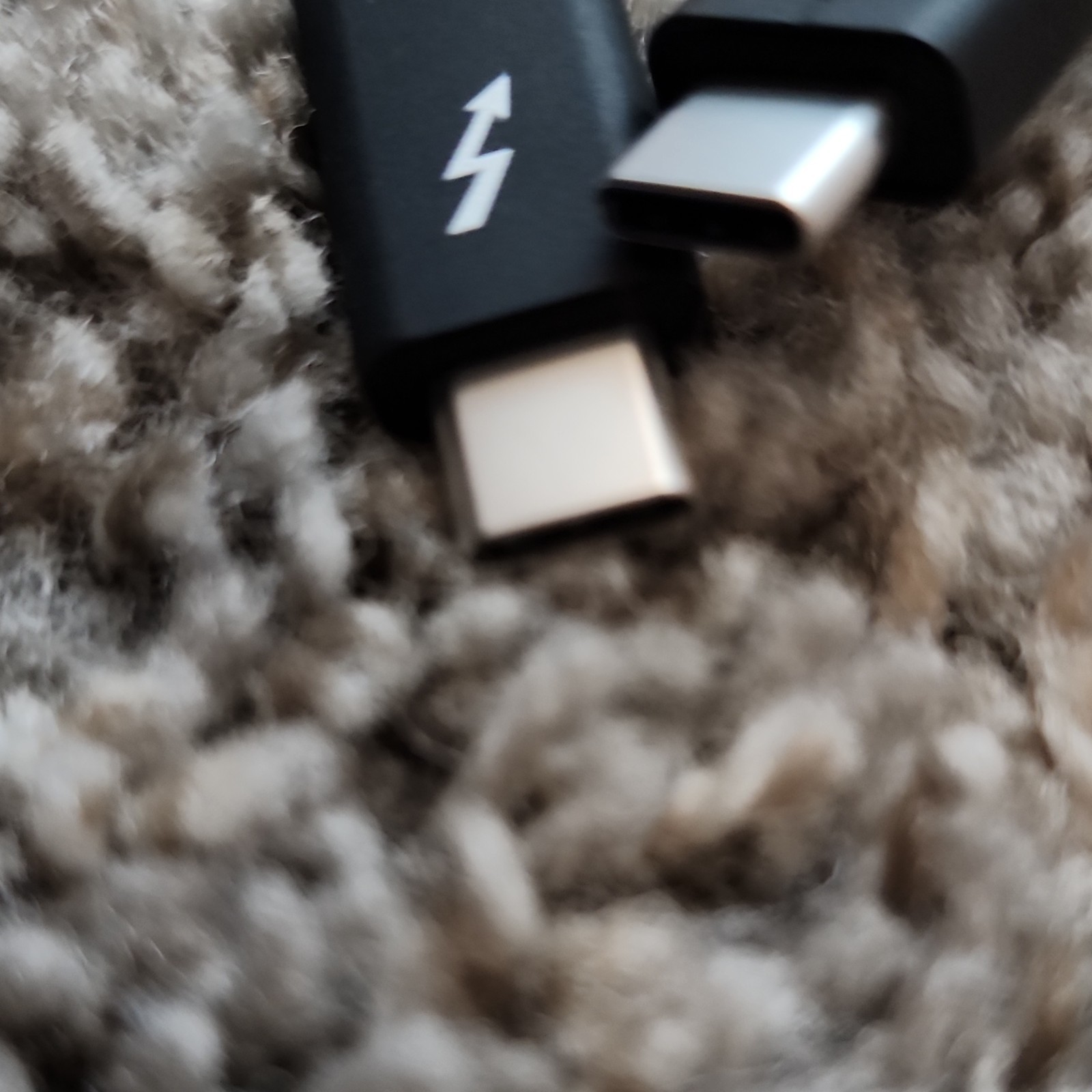 USB-C to USB-C Black Round Cable 0.76m (30 inches) USB Type C Male to Male