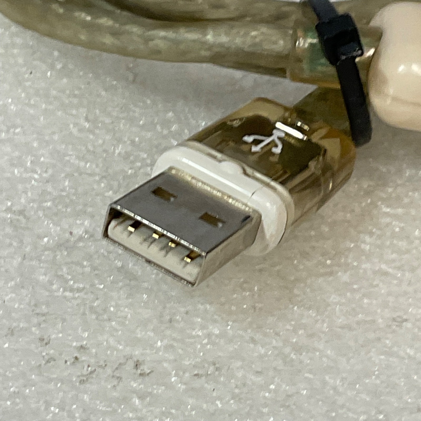 USB A Male to USB A Female Extension Cable Translucent Beige 40 in
