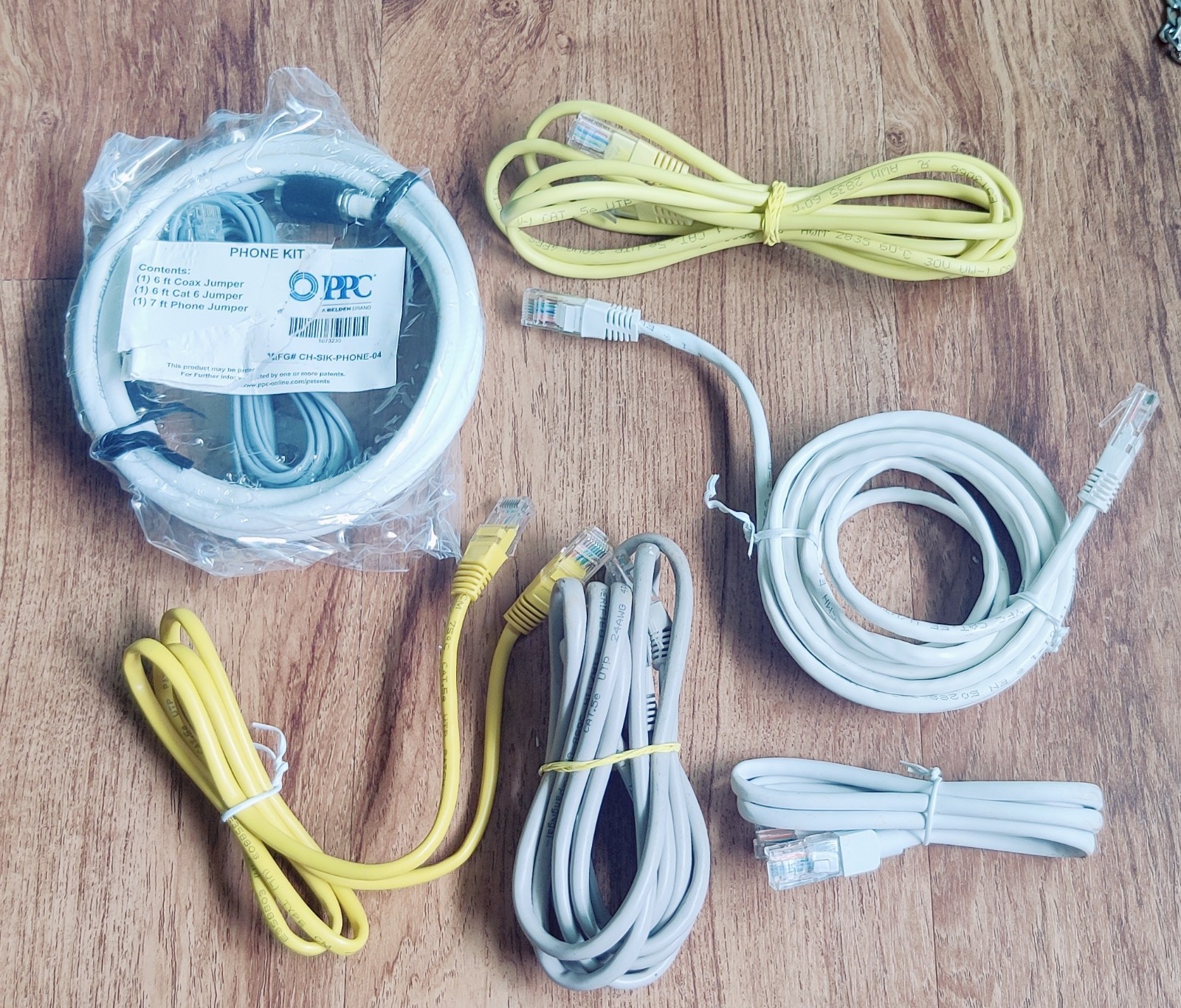 Lot Of 8 Cat 6 Ethernet Cables 7ft, 6ft And Coaxial Cable NEW