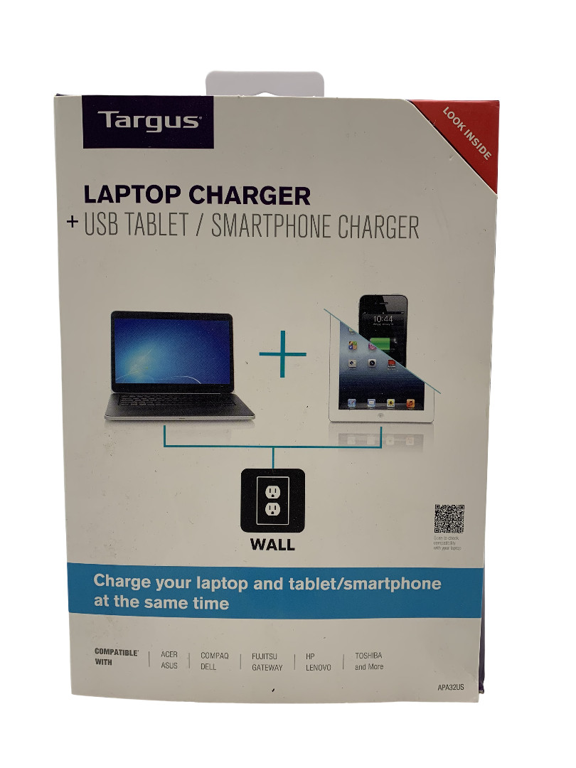 Targus APA32US Laptop Charger with USB Fast Charging Port NEW IN BOX!