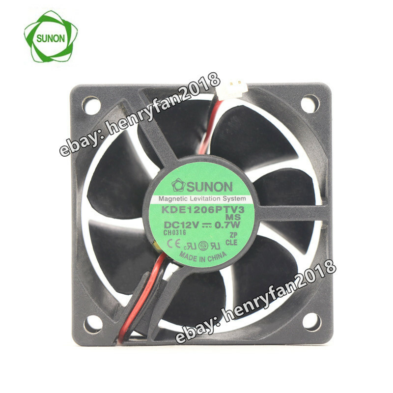 For SUNON Fan KDE1206PTV3 DC 12V 0.7W 60*60*25MM 2-Pin Slient CPU Cooling Fan