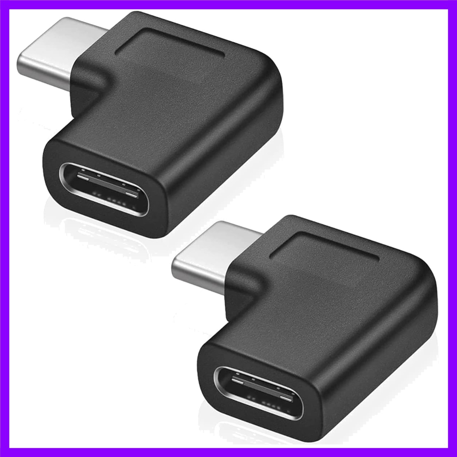 USB C Right Angle Adapter,90 Degree USB C to USB Type-C Male to Female Adapter C