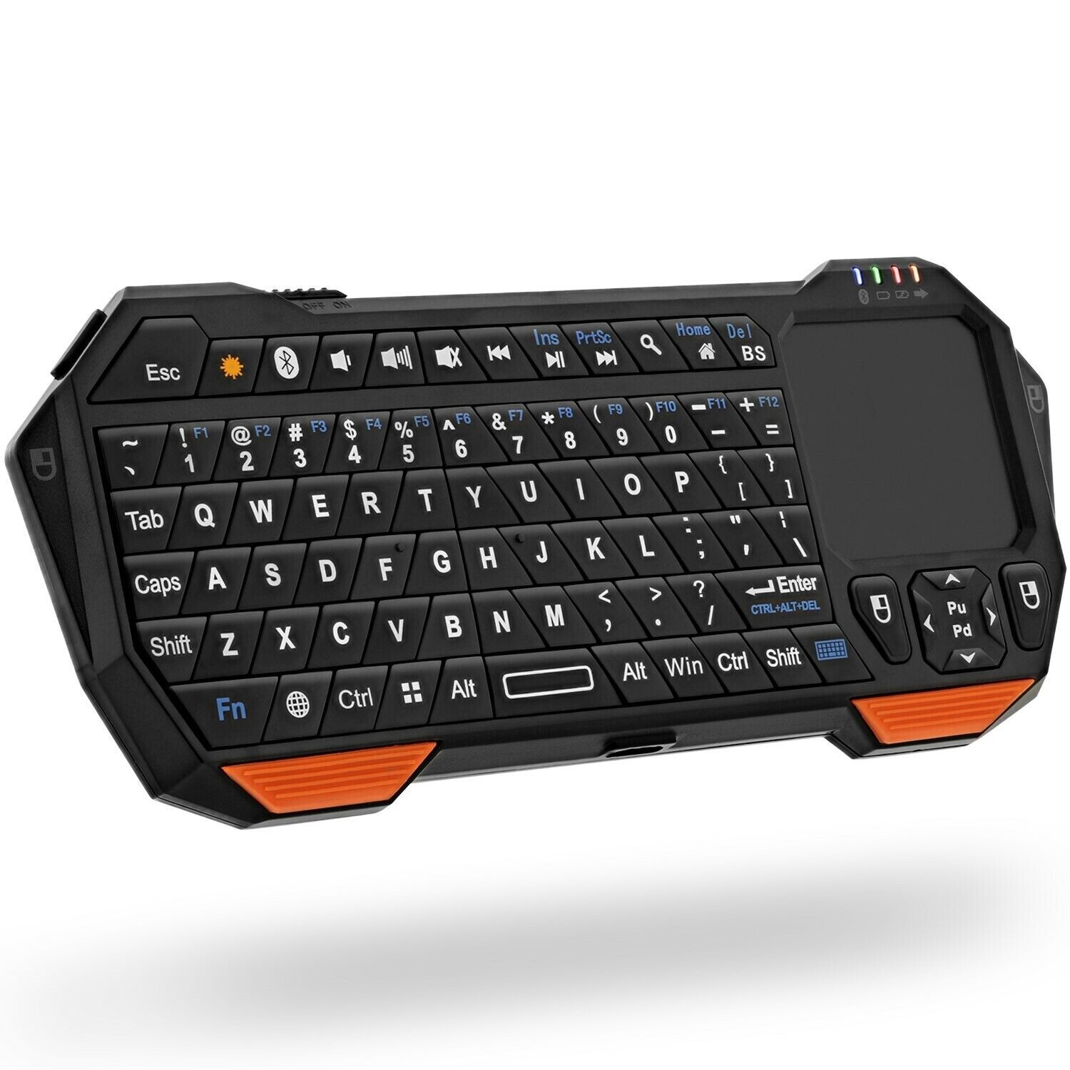 30ft Range Mini Wireless Bluetooth Keyboard w/ Touch Pad for Laptop PC Mac