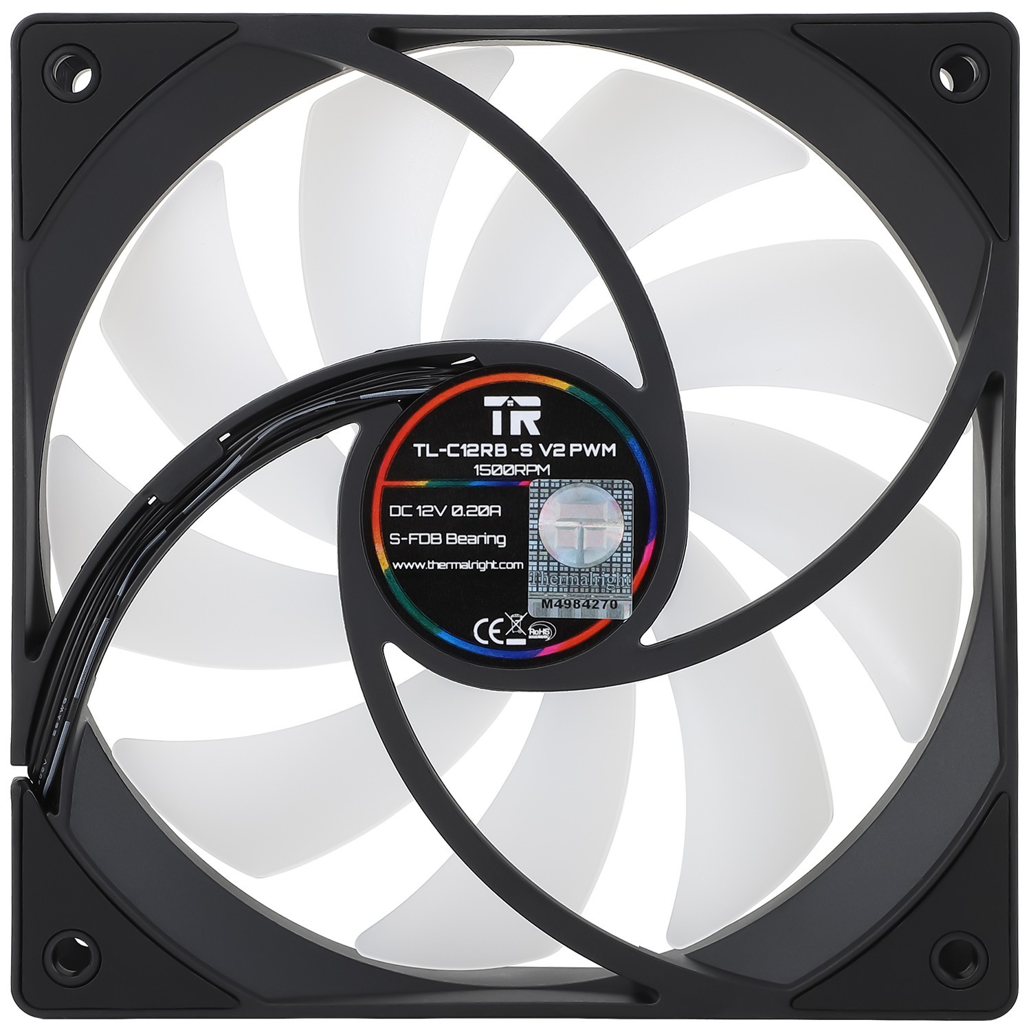 Thermalright TL-C12B-S V2 120mm ARGB CPU Fan, 1500RPM, PWM, Quiet, ARGB Mirror L