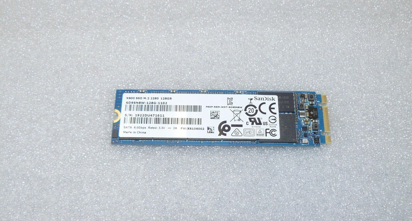 New Sandisk X600 M.2 2280 128GB Solid State Drive SD9SN8W-128G