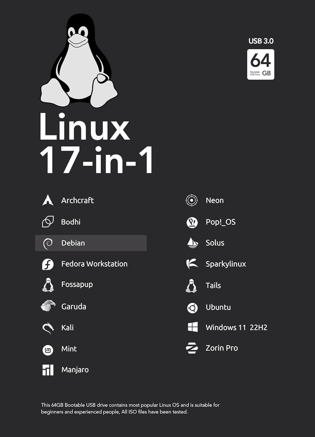 Portable Linux Windows USB – Manjaro 25.06 & Pop!_OS 22.04
