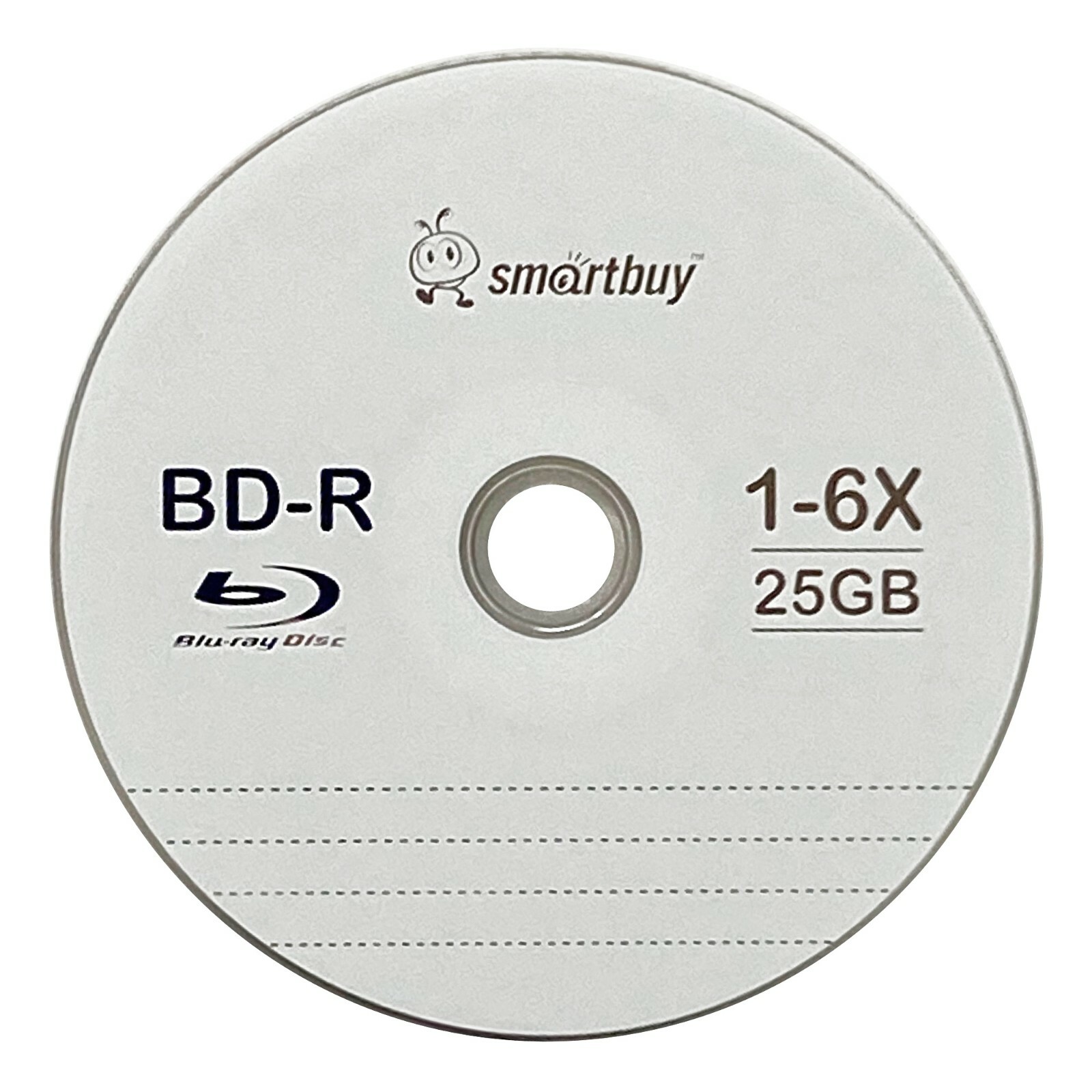 50 Smartbuy Logo BD-R 6X 25GB Blu-ray Blank Media Disc + Black Permanent Marker