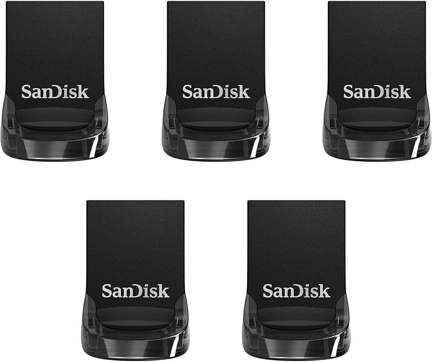 128GB 5-Pack Ultra Fit USB 3.2 Gen 1 Flash Drive 5x128GB – Up to 400MB/s