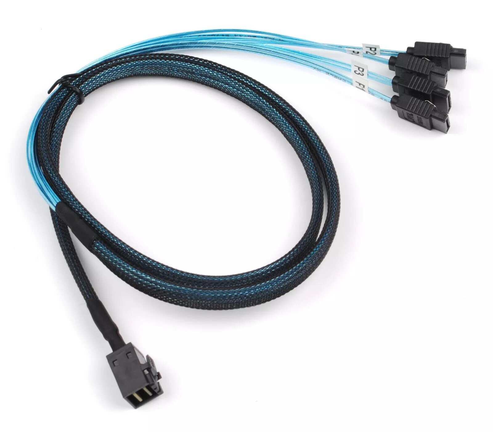 Lot Mini SAS SFF-8643 To 4 SATA 7pin Hard Disk 6Gbps Data Server Raid Cable 1M