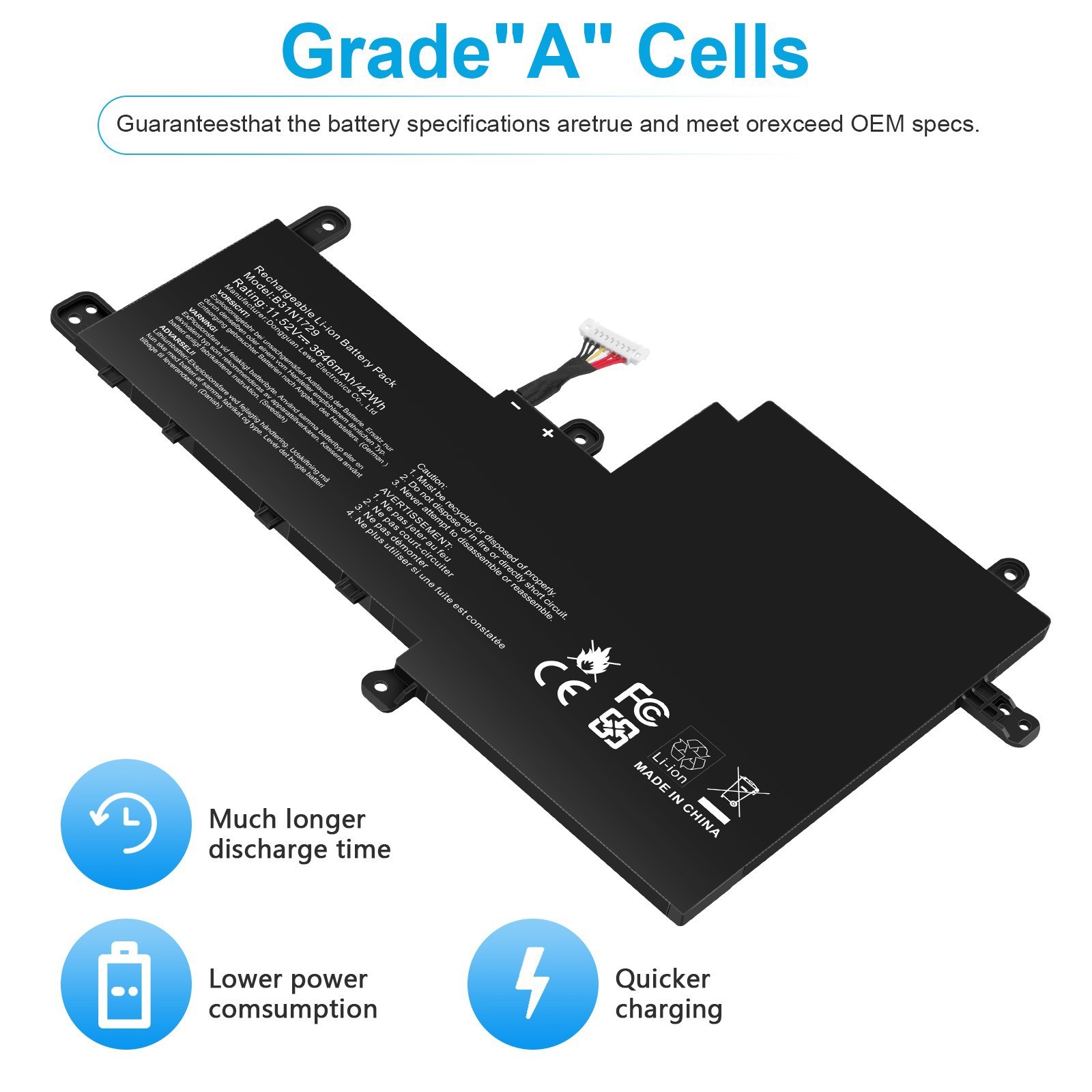 ✅B31N1729 Battery For ASUS VivoBook S15 S530F S530UA S530UN X530FA X530FN S530UF
