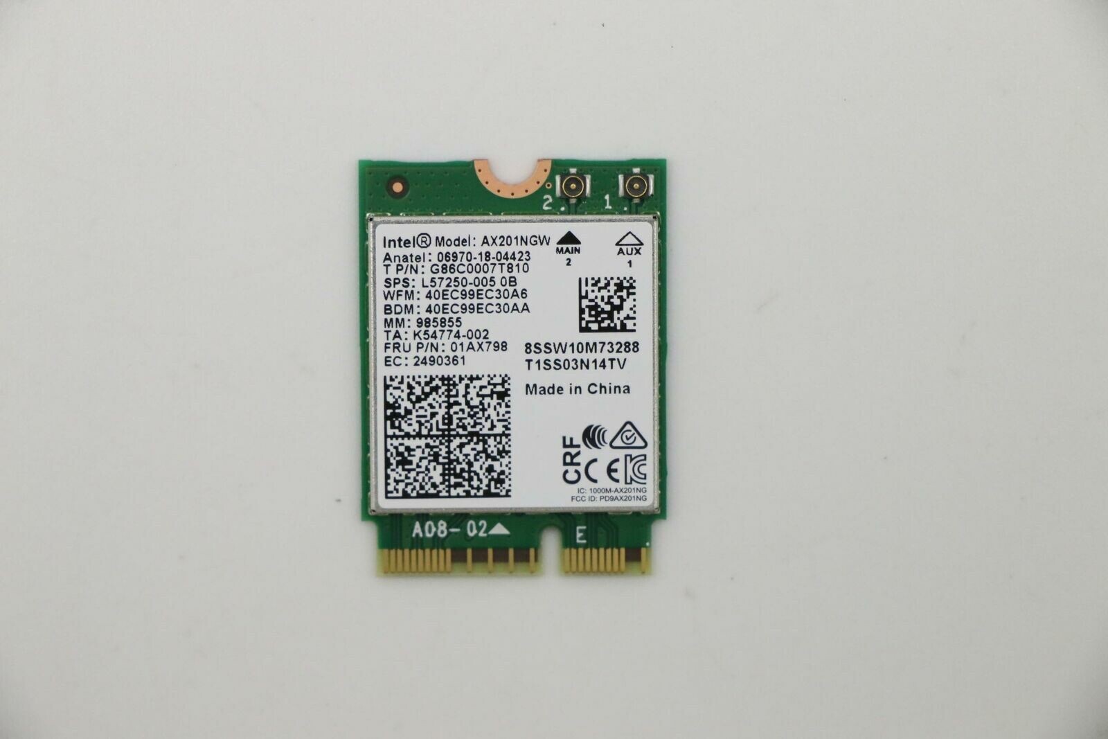 👍 New Intel AX201 802.11ac 2.4Gbps WiFi Bluetooth 5.2 AX201NGW WiFi6 WLAN CARD