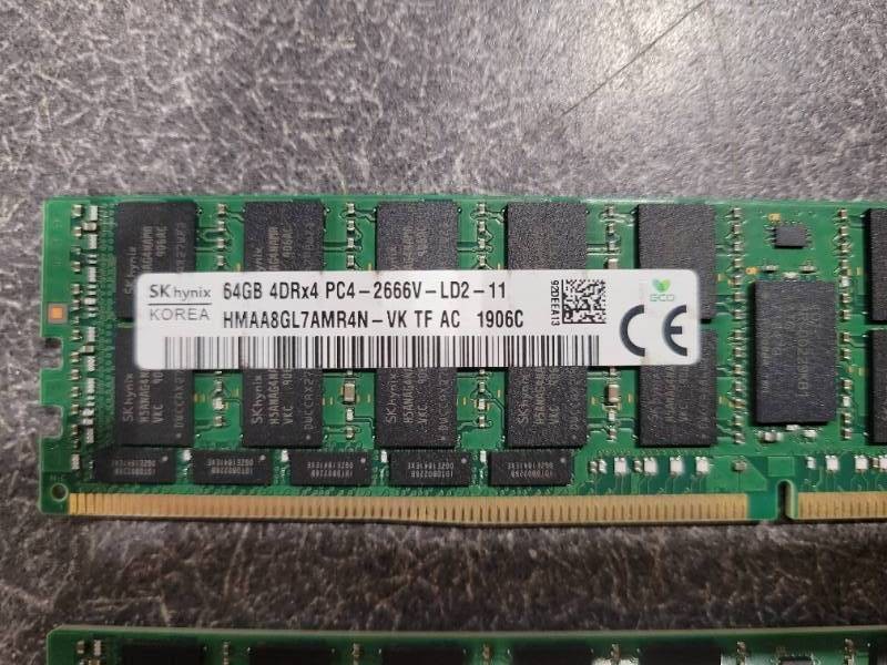 SK Hynix 64GB 4DRx4 PC4-2666V-LD2-11 DDR4 LRDIMM ECC RAM HMAA8GL7AMR4N-VK