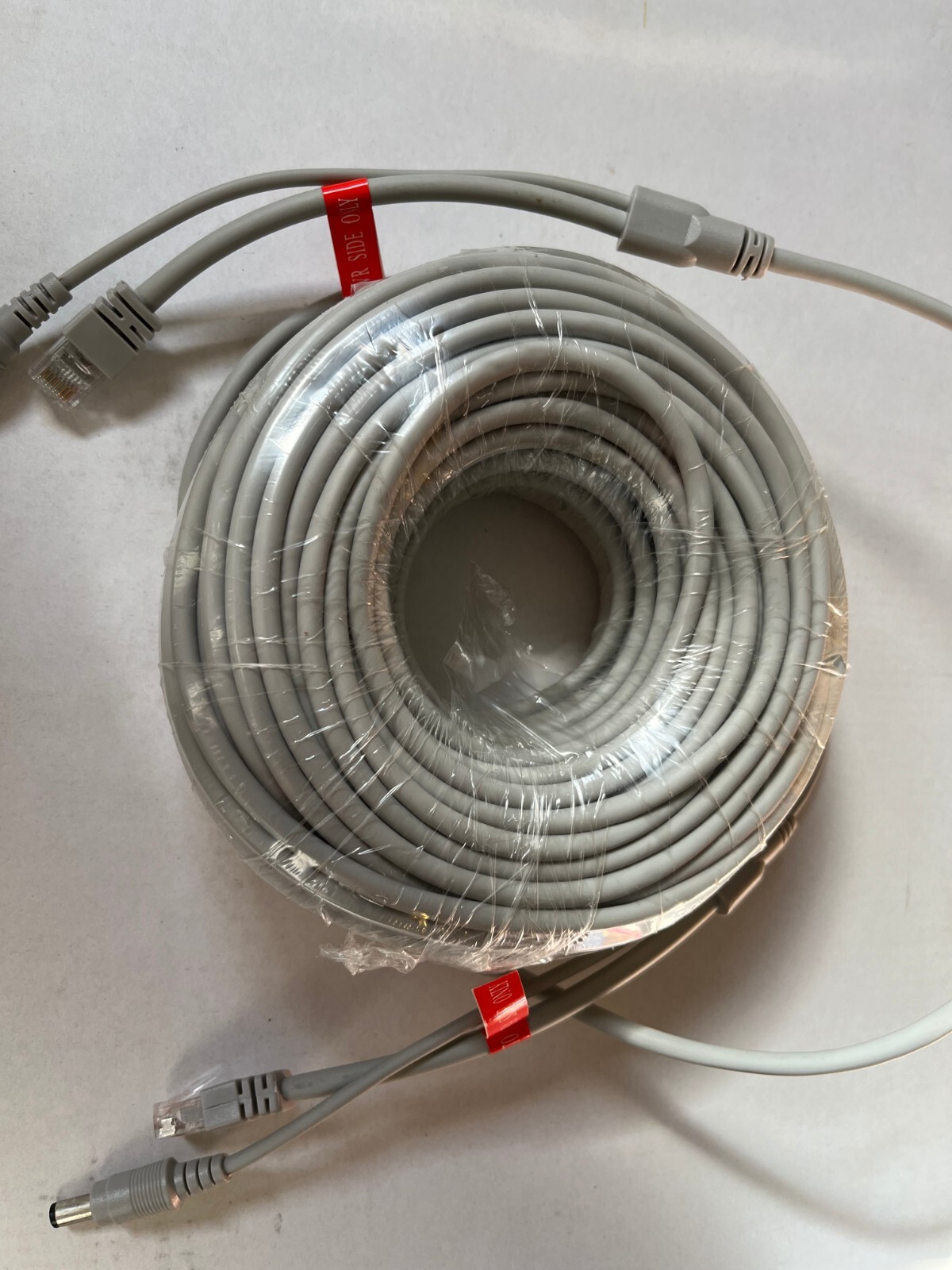 100-ft Ethernet CCTV Cable, Cat 5 RJ45 + 2.1X5.5Mm DC Power Cord, for CCTV Sec