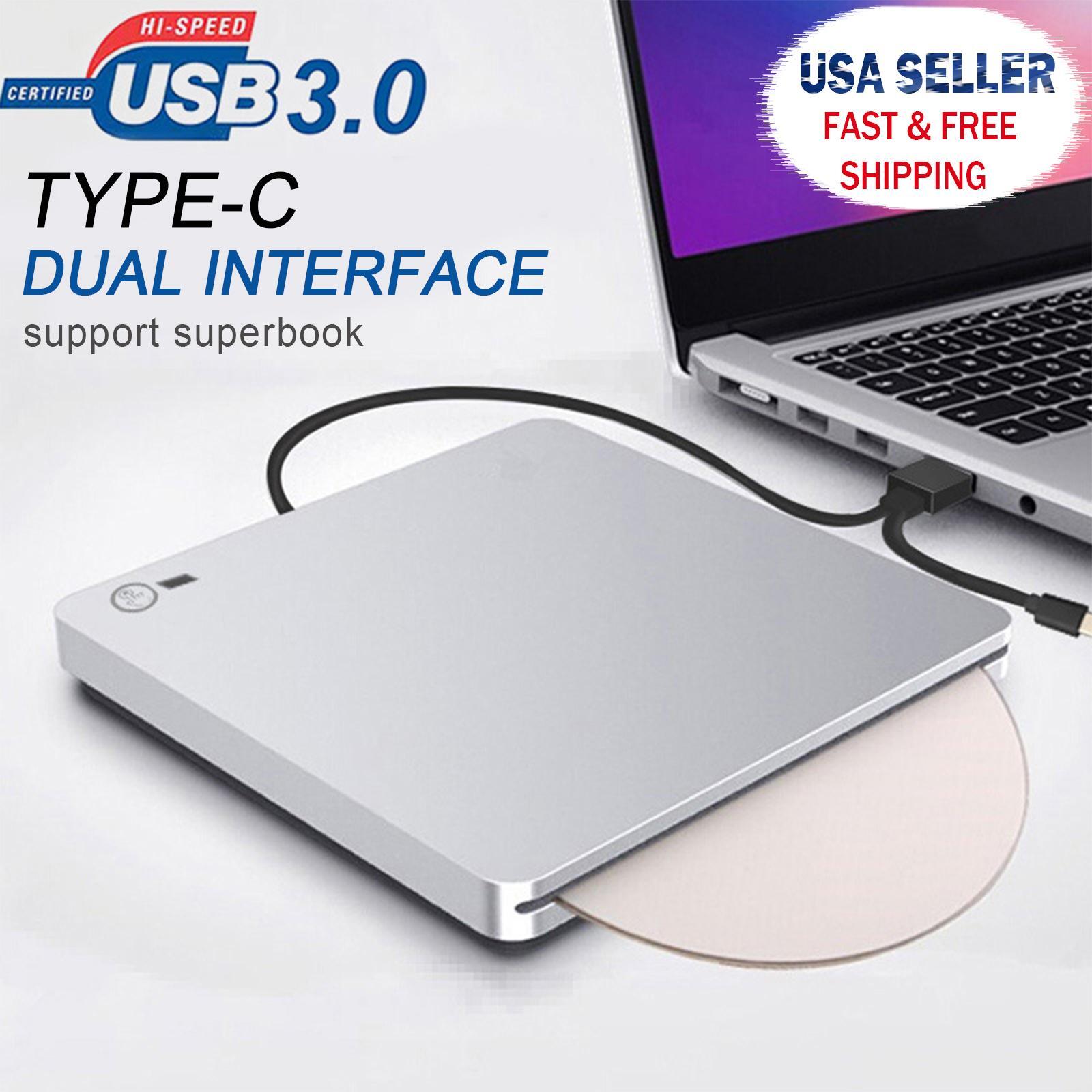 Genuine Bluray Burner External USB 3.0 Player DVD CD BD Recorder Drive Silver US