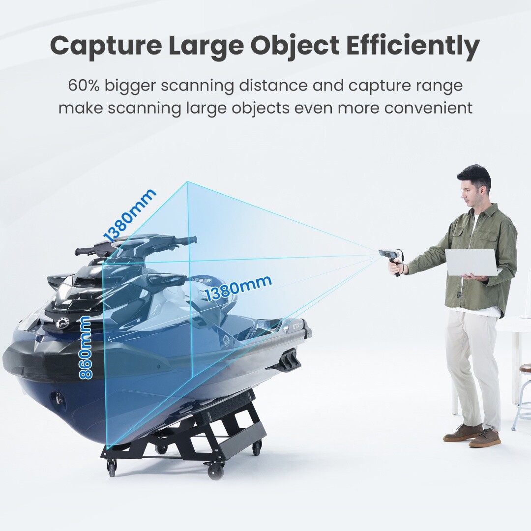 Revopoint RANGE 2 3D Scanner Handheld 0.1 mm Precision for 3D Modeling