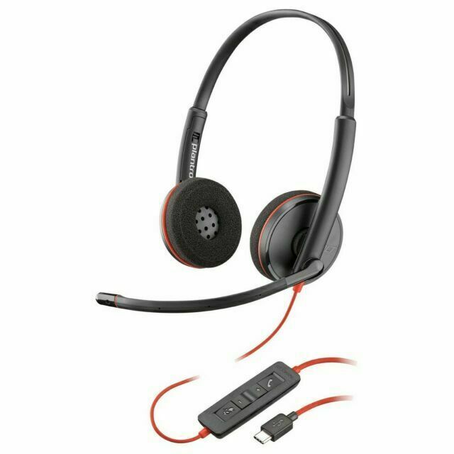 Plantronics Blackwire 3220 USB Over-the-Ear Headset – Black