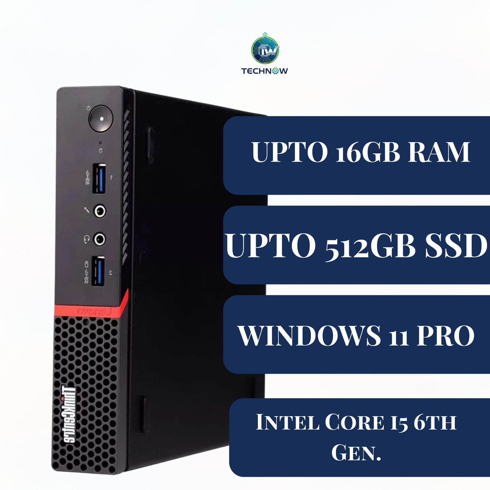 Lenovo M700 Tiny Mini Computer PC i5 16GB 512GB SSD Windows 10 or 11 Pro WIFI