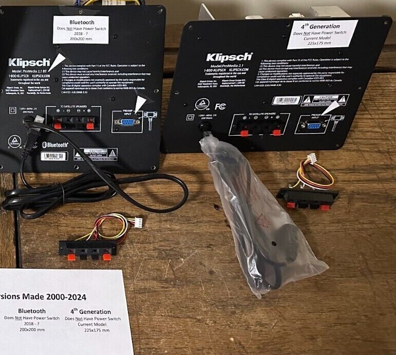 Klipsch Speaker TERMINAL ProMedia 2.1 BLOCK Satellite 3 Types Harness Plug NEW