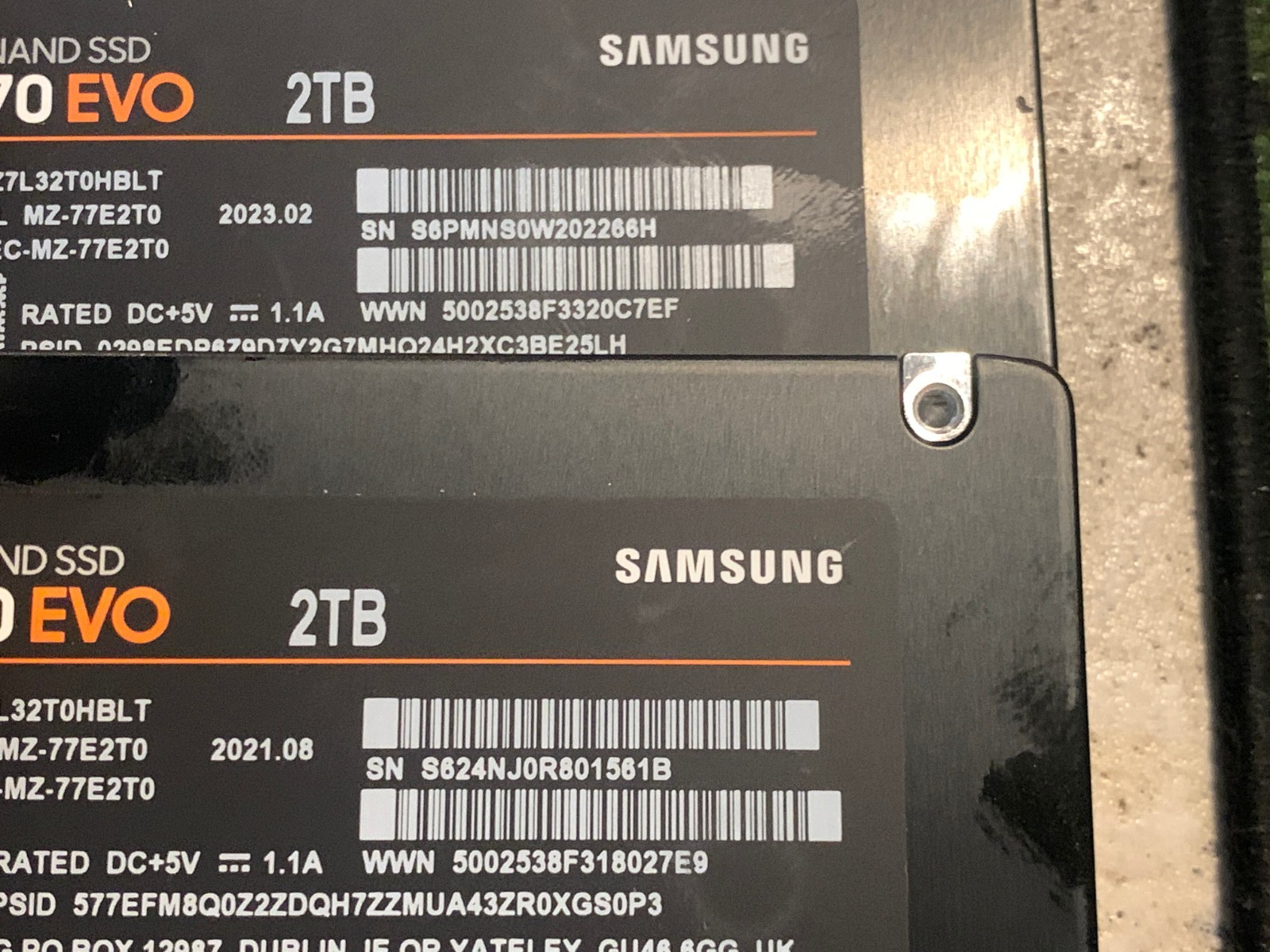 Samsung 870 EVO 2TB 2.5″ SATA III Internal SSD MZ-77E2T0 99-100% Health