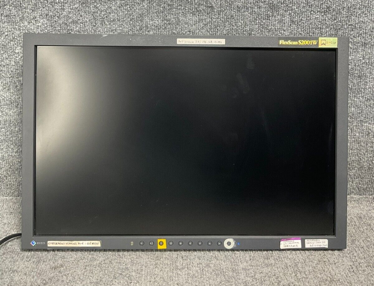 Eizo FlexScan S2001W 20.1 LCD Monitor 1680×1050 Used Tested 17399
