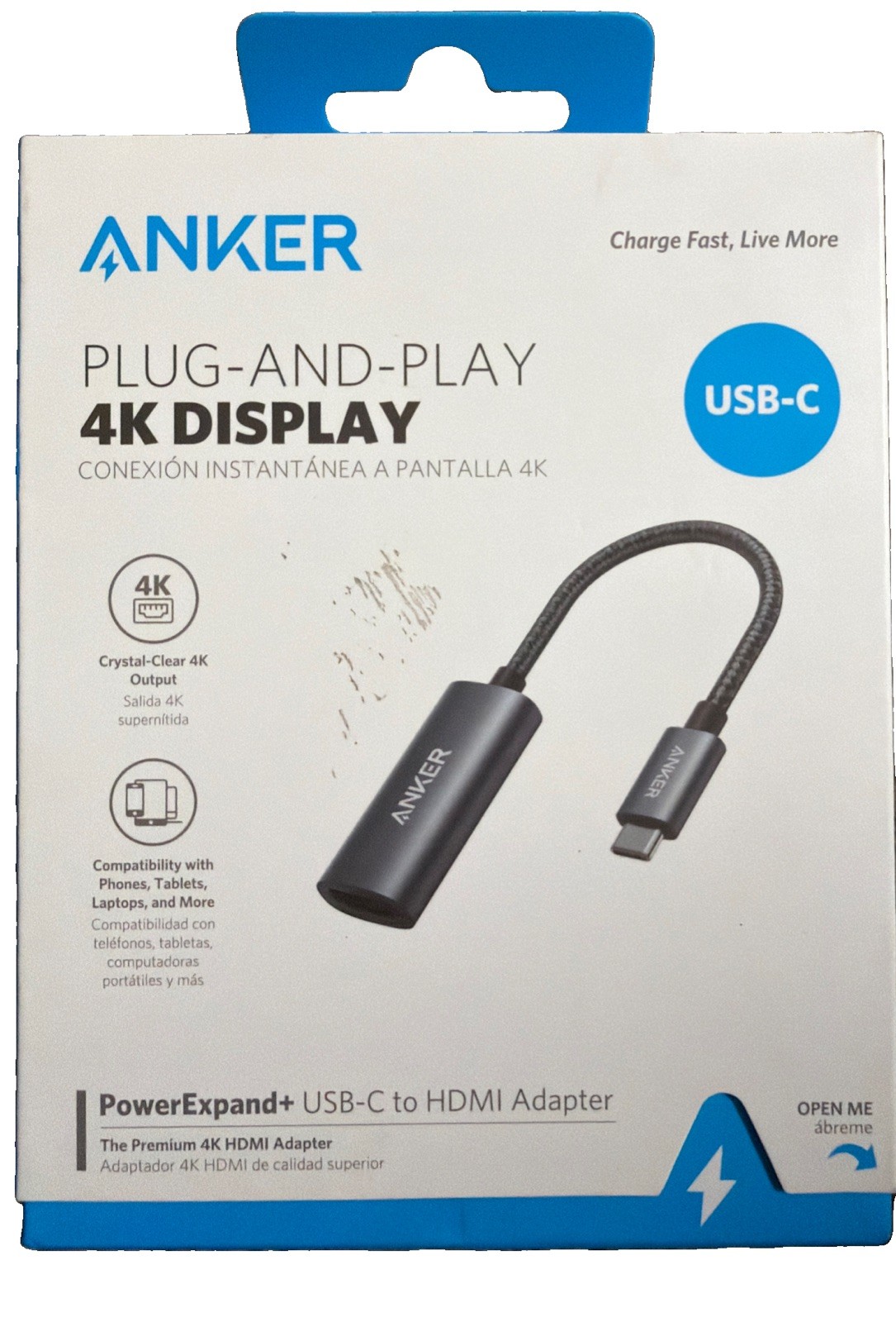 Anker Plug-and- Play USB-C to HDMI Adapter – Black
