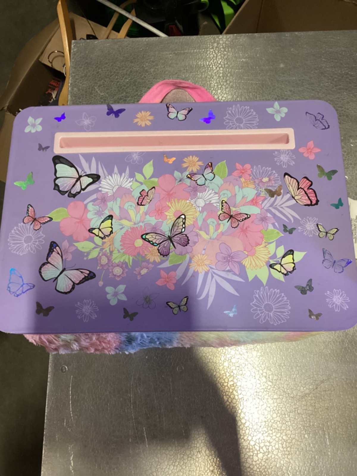 Butterly Lap Desk-Lap Desk with Cushion for Kids – Large Laptop Lap Desk with…