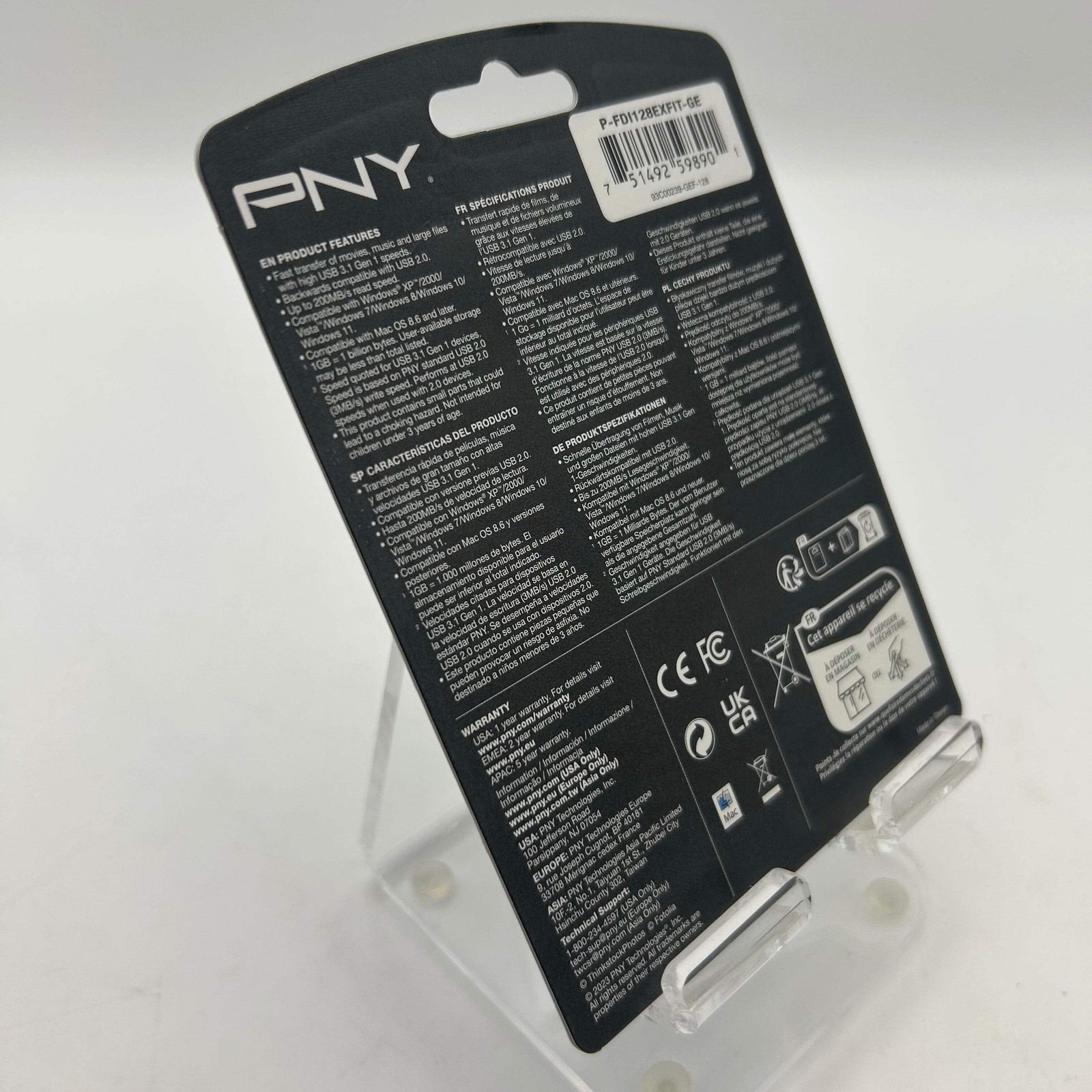 PNY 128GB Elite-X Fit USB 3.1 Flash Drive 200MB/s – Brand New