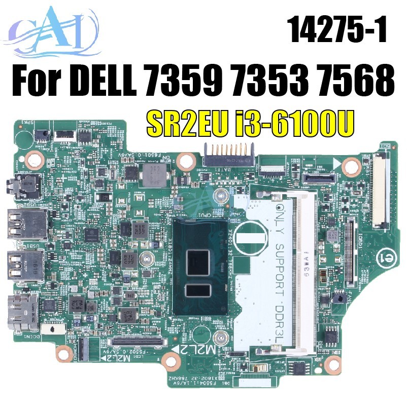 14275-1 For DELL 7359 7353 7568 Laptop Motherboard 0H8C9M 09GH9Hi3 i5 i7-6th CPU