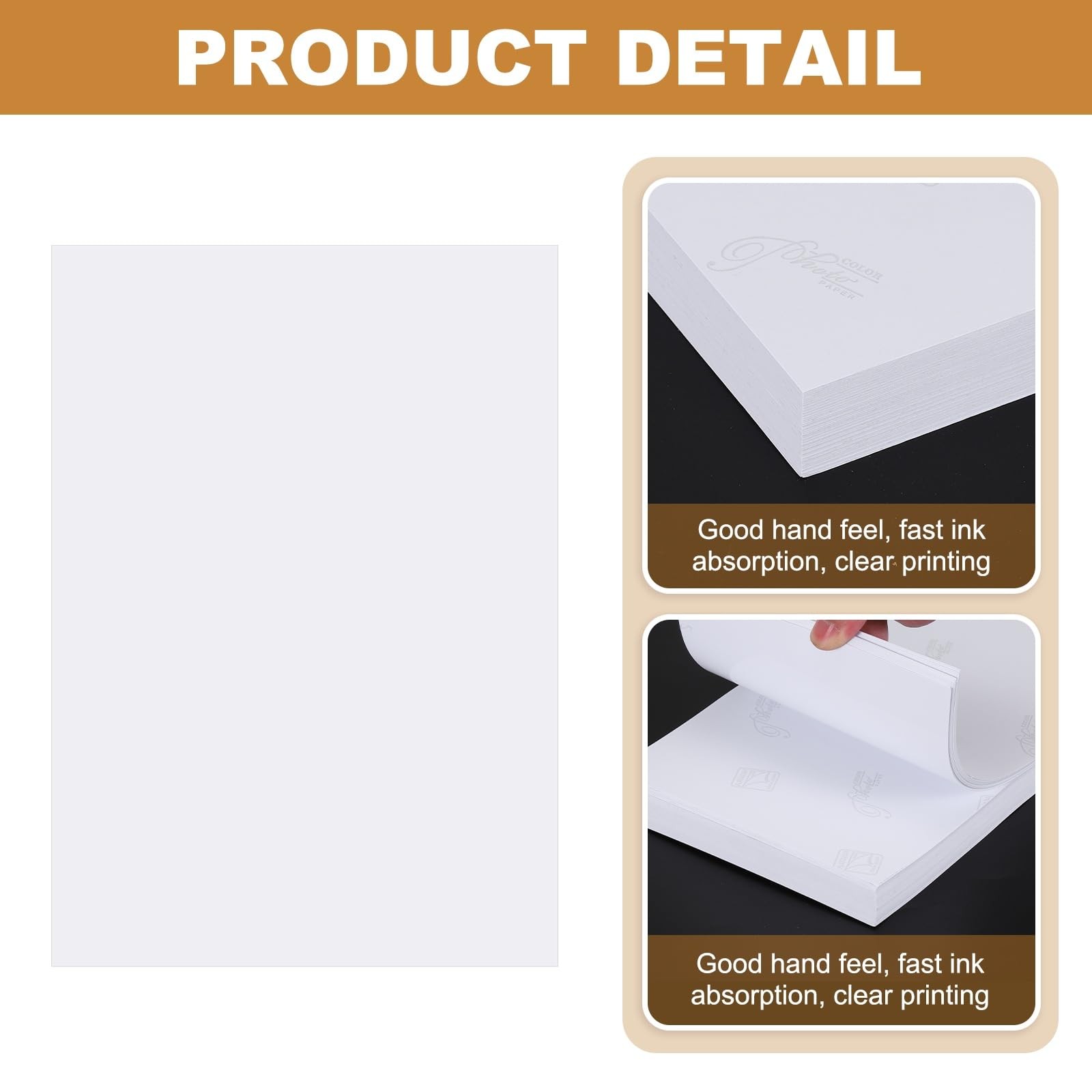100 Sheets Glossy Photo Paper 240gsm Inkjet Printer Card Stock 3.5×5 Inch