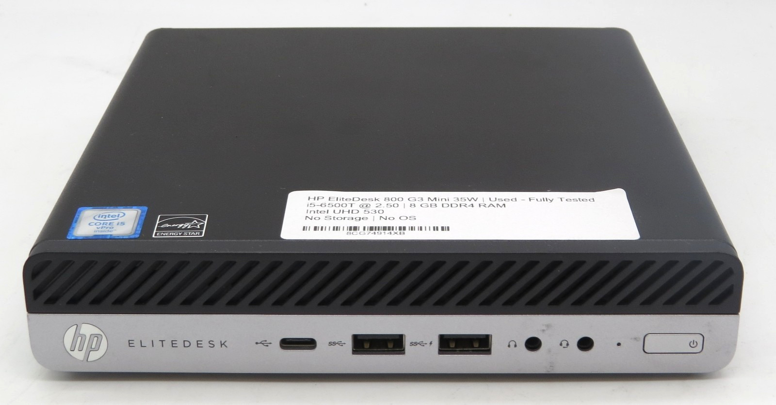 HP EliteDesk 800 G3 Mini 35W i5-6500T @ 2.5 GHz 8GB DDR4 No SSD No OS