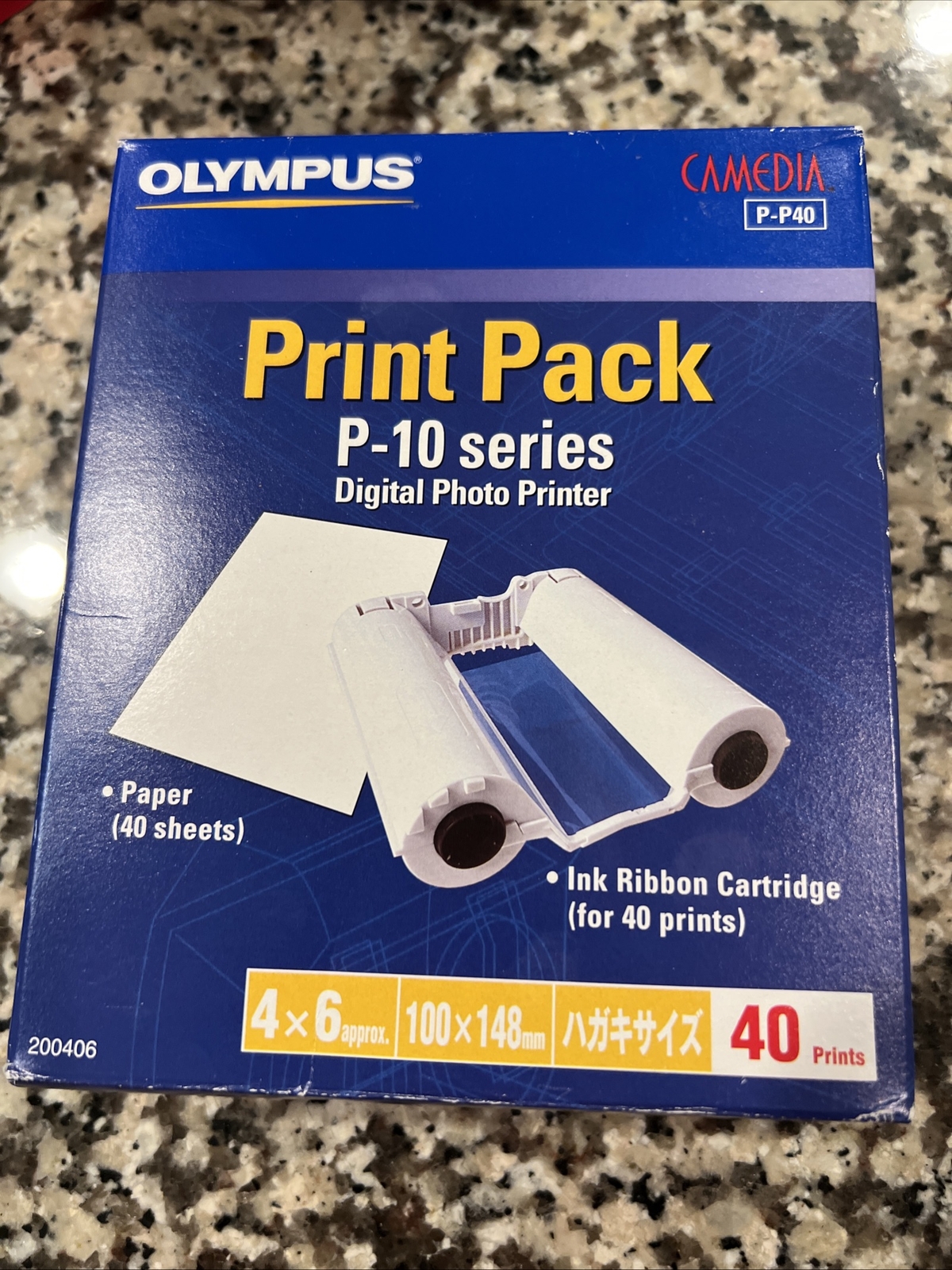 New Sealed Olympus Print Pack P-P40 Lot Of 2 Boxes Paper & Ribbon