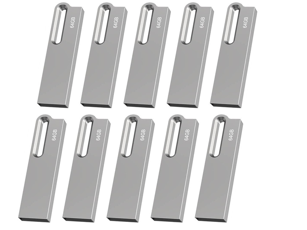 1/5/10PCS USB 2.0 32GB 64GB Metal USB Flash Drive Memory Stick For PC Laptop Lot