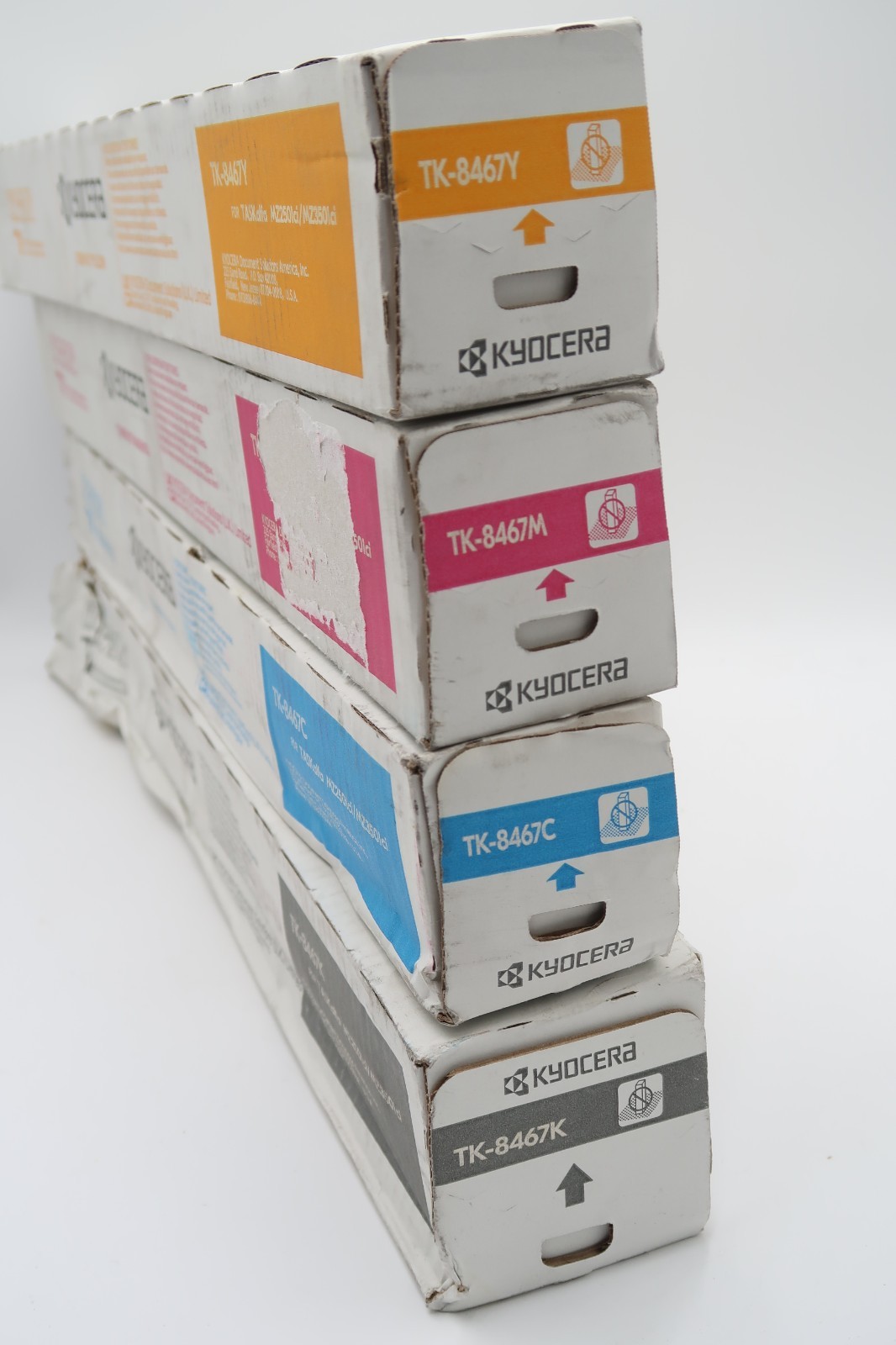 Damaged Box – Genuine Set of 4 Kyocera Mita TK8367 CMYK Toner Cartridges 2554ci