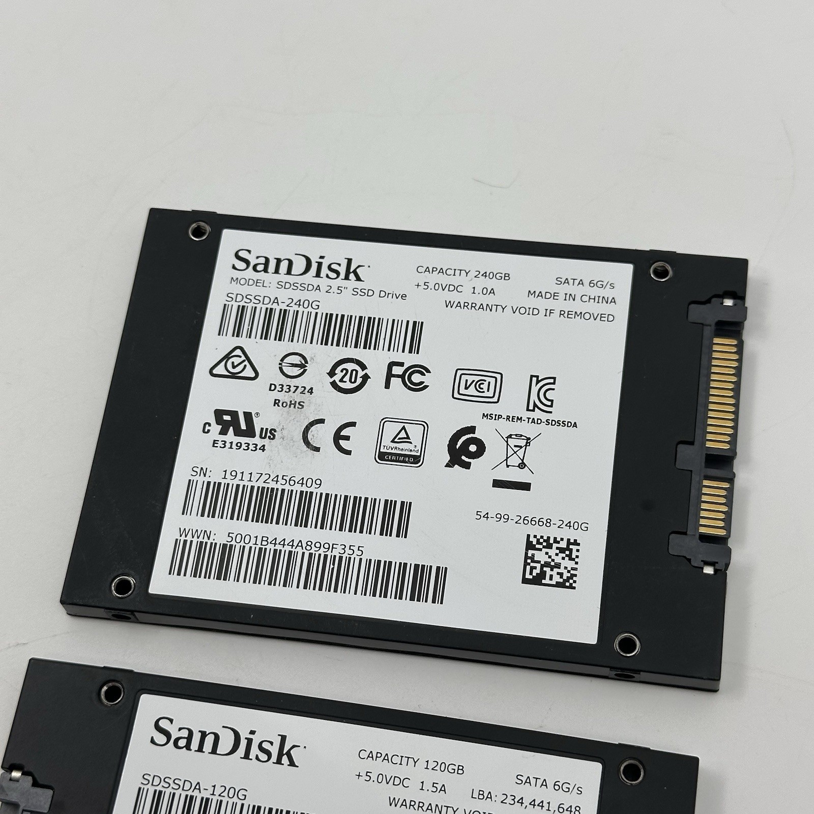LOT Of SanDisk SDSSDA-240G/120G 240GB & 120GB SATA 6Gb/s 2.5-inch Internal SSD