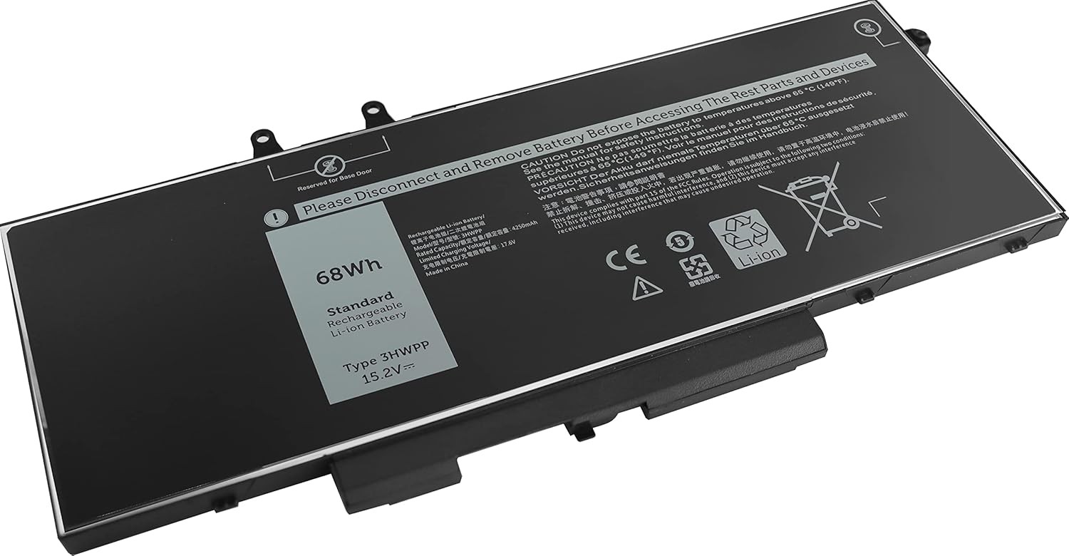 3HWPP Battery Replacement Dell Latitude 5510 Laptop Battery for Latitude 5401