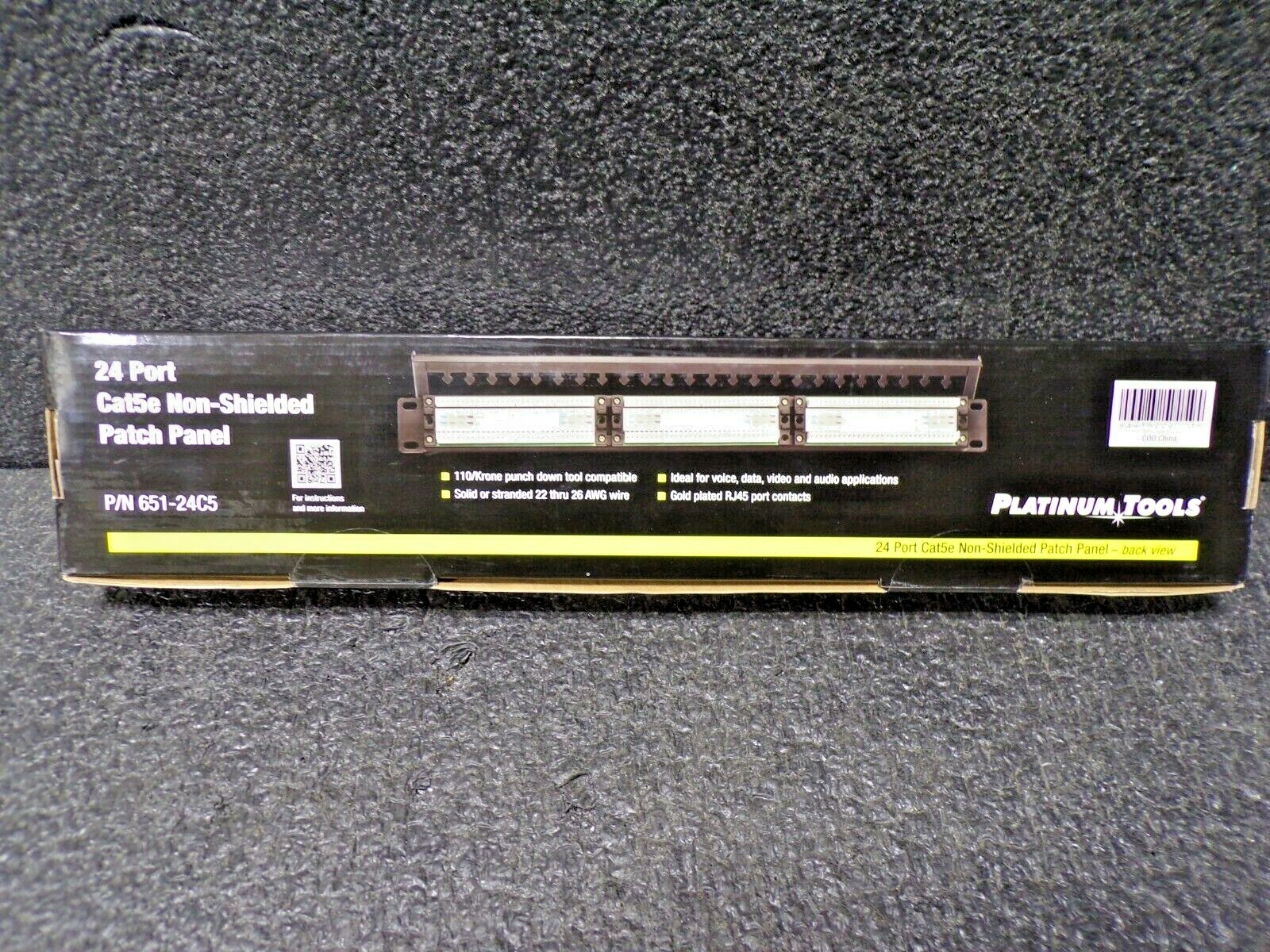 24 Port Cat5e Non-Shielded Patch Panel P/N 651-24C5, (RG)