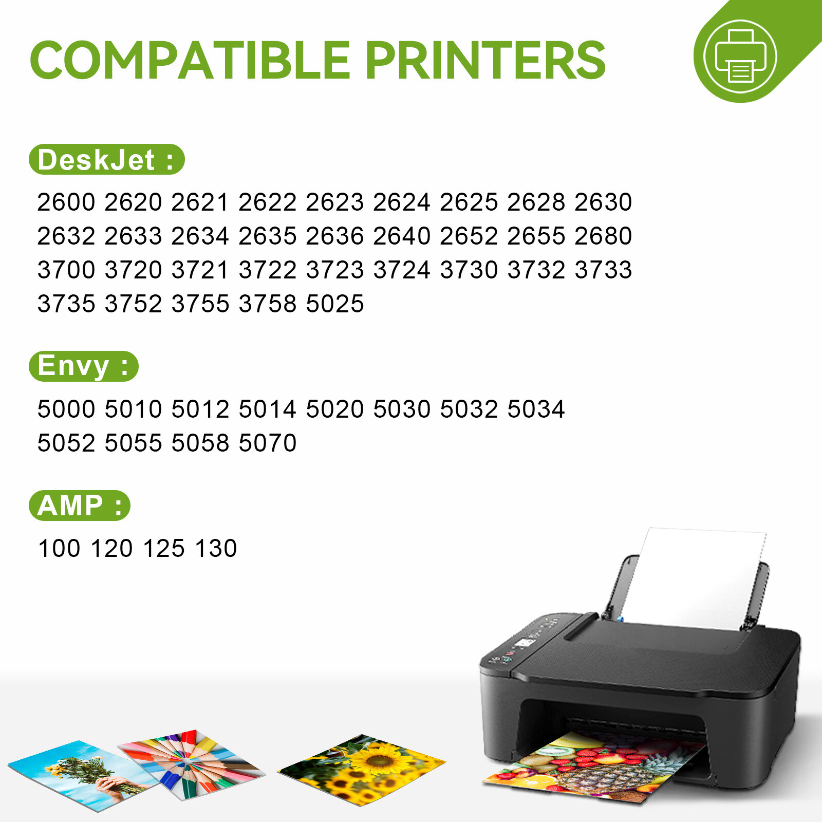 65 XL Black Color Ink Cartridge for HP 65XL DeskJet 3755 2652 ENVY 5055 5058 lot