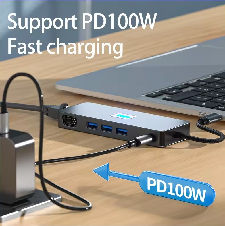 11 in 1 USB Hub, w/ USB C Interface, HDMI, Card Reader, RJ45, USB 3.2 and more .