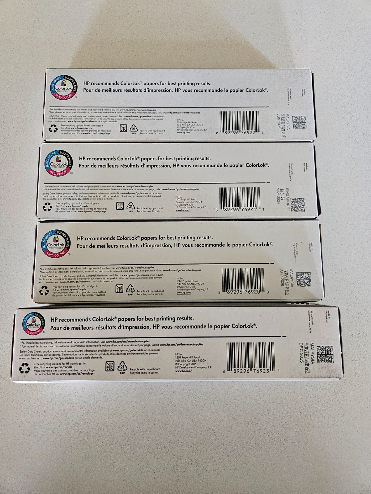 Genuine HP 972X Ink Cartridges Set of 4 Black Cyan Magenta Yellow New Sealed
