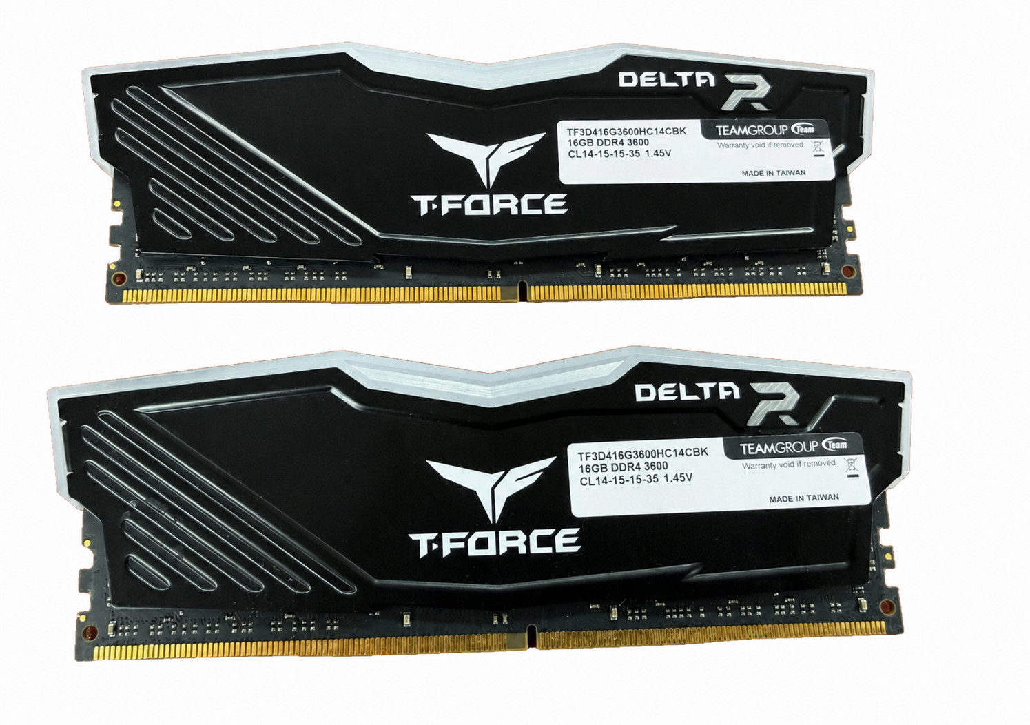 TEAMGROUP T-Force Delta RGB DDR4 32GB (2x16GB) 3600MHz (PC4 28800) CL14 B-Die