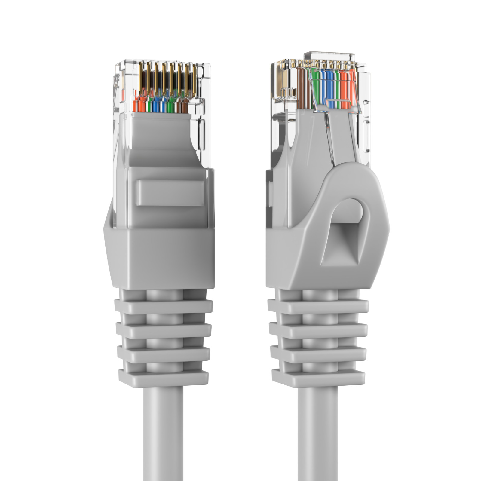 CAT6 Gray Ethernet Patch Cord LAN Network Cable RJ45 25FT- 200FT Multi-Pack LOT