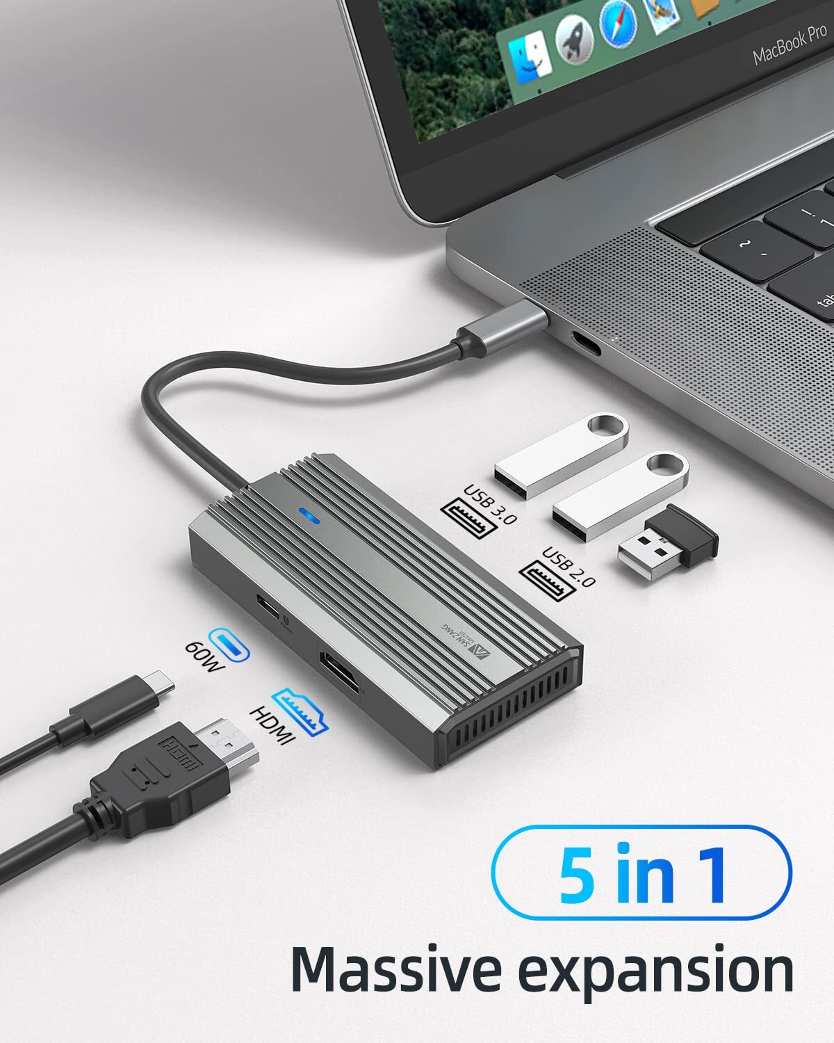 USB C HUB Docking Station 5/6/8/9/10 in 1 USB C Adapter 4K HDMI USB3.0 Multiport