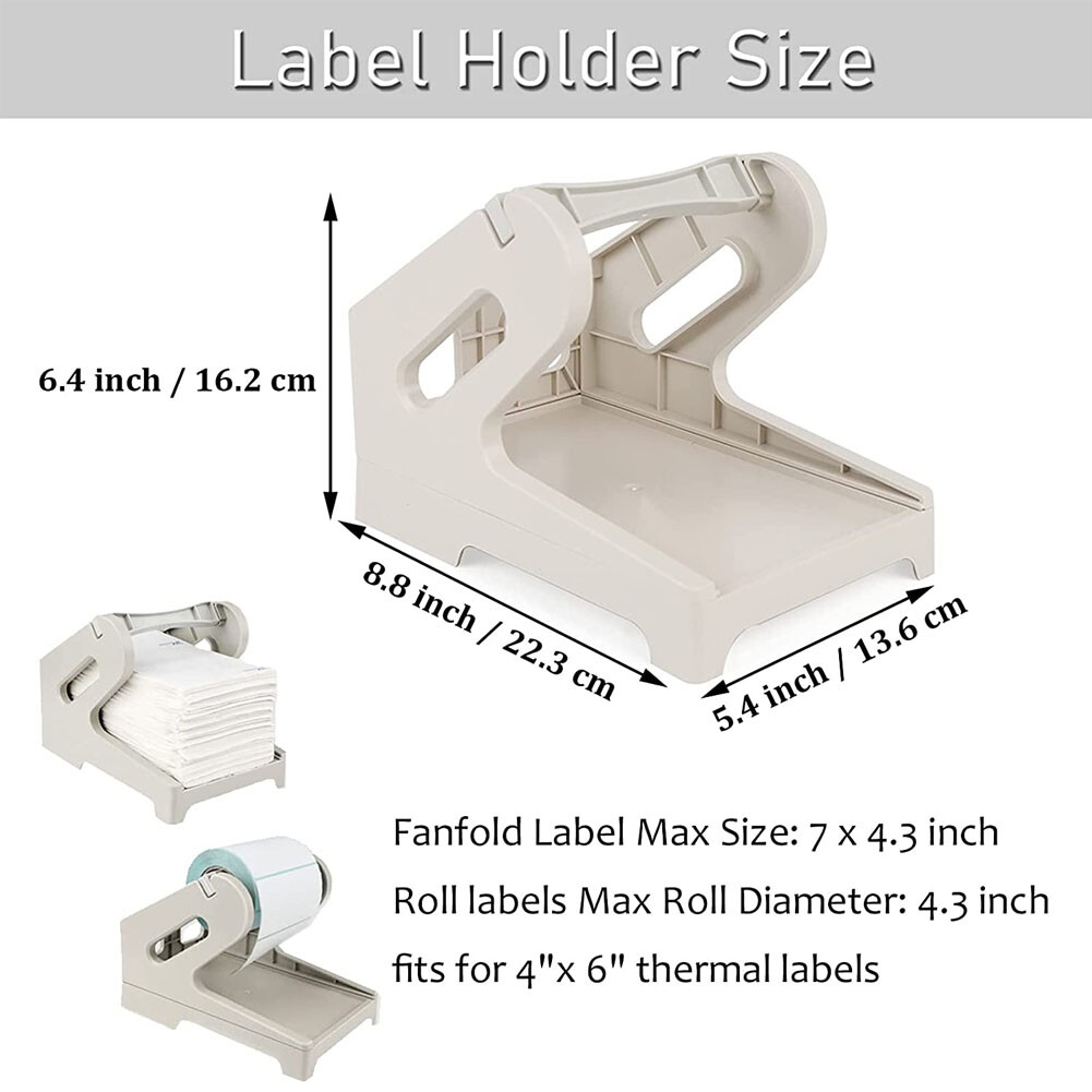 Thermal Shipping Label Holder for 4×6 Rolls Fanfold Label Desktop Label Printer