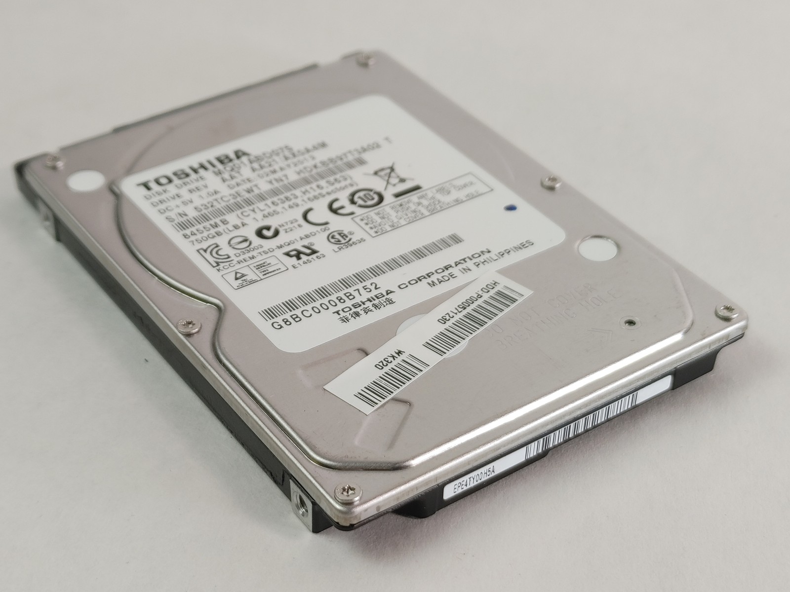 Toshiba MQ01ABD075 750GB 2.5″ SATA II Laptop Hard Drive