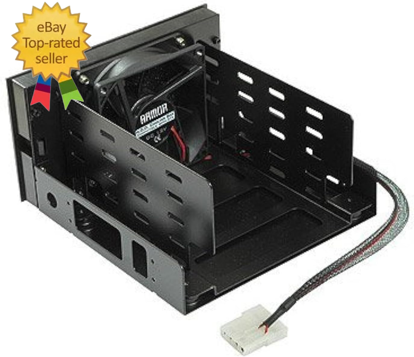 Dual 5.25 In. Drive Bay to Triple 3.5 In. HDD Cooling Box