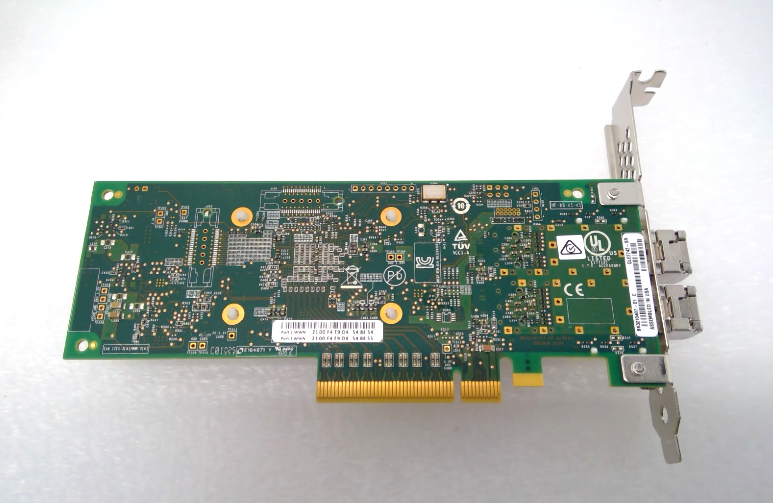 QLogic QLE2742-SR 32Gb Dual Port Fibre Channel HBA w/ 2x 32G SFP+